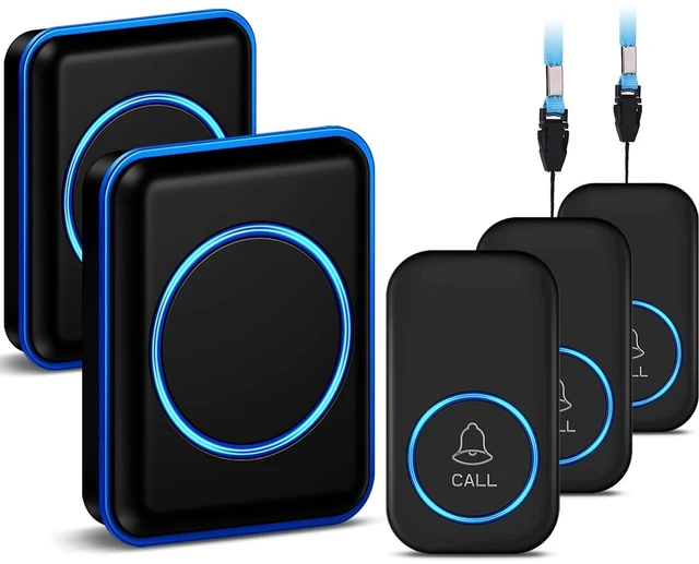 Alt view image 6 of 10 - Caregiver Pager, FullHouse Wireless Call Button 1000+ Feet, SOS Alert Nurse Calling Elderly Fall Help System for Patient/Disabled Monitoring at Home, IP55 Waterproof