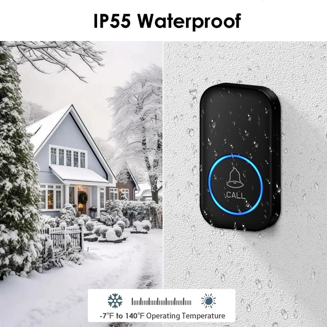 Alt view image 8 of 10 - Caregiver Pager, FullHouse Wireless Call Button 1000+ Feet, SOS Alert Nurse Calling Elderly Fall Help System for Patient/Disabled Monitoring at Home, IP55 Waterproof