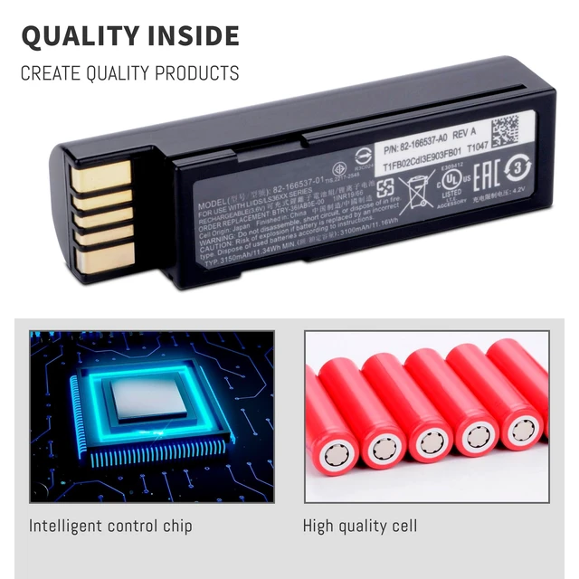 Alt view image 9 of 10 - DS3678 Scanner Battery for Zebra DS3600 DS3678 LI3678 LI3678-SR LS3678 DS3678-SR0F003VZWW DS3678-SR DS3678-HD DS3678-ER Series Scanners, BTRY-RF20GAB0E-00 82-166537-01 3.6V 3150mAh/11.34Wh