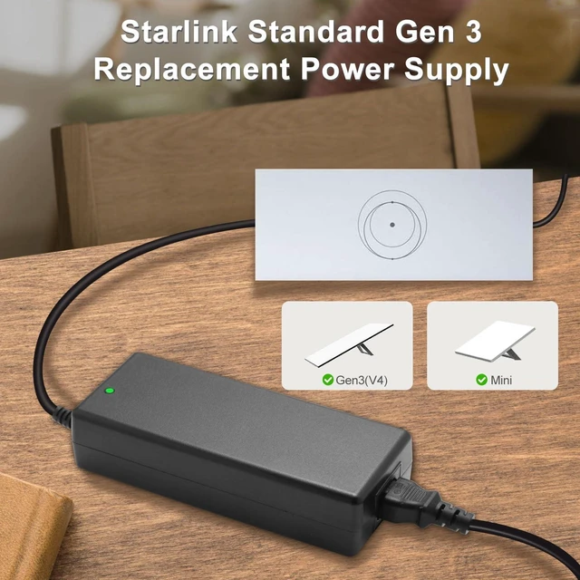 Alt view image 9 of 10 - 48V for Starlink Gen 3 & Mini Power Supply, for Starlink Standard Replacement Starlink Accessories Starlink, This Power Supply is Fully Compatible with All variants of Gen 3 and Mini Systems