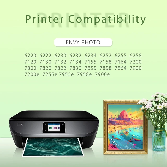 Alt view image 10 of 14 - 64 64XL Ink Cartridge Combo Pack Replacement for Ink 64 for 64xl Black Ink Cartridge for 64 Ink use with Envy Photo 7855 Ink cartridges 7200 7455 7858 7900 Printer (1BK+1C)