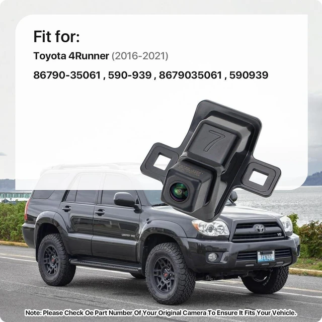 Alt view image 7 of 10 - 86790-35061 Rear View Camera Replacement for Toyota 4Runner 2016-2021, OE Backup Cam Replaces 590-939, 8679035061,590939 by GreenYi