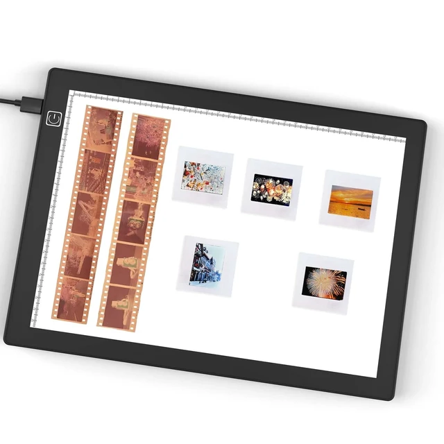 Alt view image 6 of 10 - Slide Viewer Light Box 5600K 12x8 Ultra-Thin Adjustable Brightness Backlight for Slides and Film Negative Scanning
