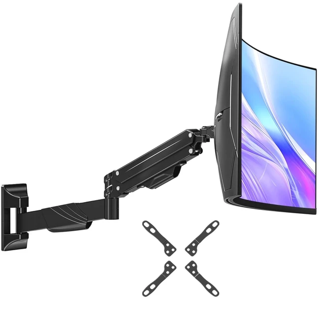 Alt view image 6 of 10 - MOUNT PRO Monitor Wall Mount for 17-43" Ultrawide Screens, Single Wall Mount Monitor Arm Holds up to 33.1 lbs, Full Motion Adjustable Wall Bracket with VESA Extension Kit, VESA Mount Max 200x200mm
