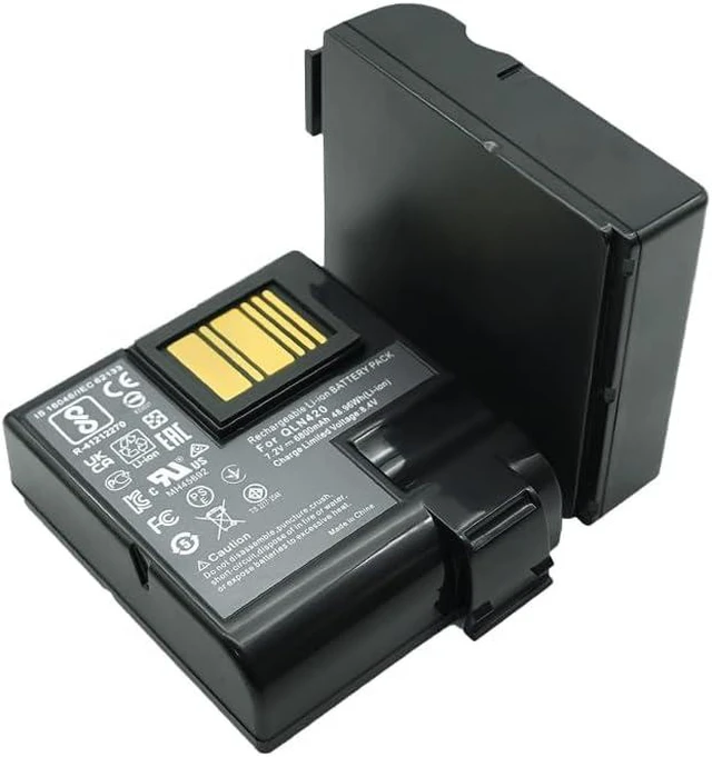 Alt view image 10 of 10 - 6800mAh High Capacity Battery Compatible with Zebra QLN420 ZQ630 Portable Printer - Replacement for P1040687 BTRY-MPP-68MA1-01