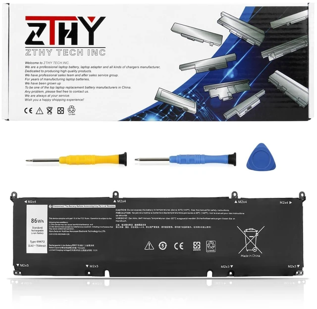 Alt view image 6 of 10 - 69KF2 Laptop Battery Replacement for Dell Alienware M15 R3 R4 R5 R6 R7 M16 R1 M17 R3 R4,G15 5510 5511 5520 5525 5530/G16 7620 7630/G7 15 7500 Precision 5550 5560 5570 Vostro 7510 7620 8FCTC 11.4V 86Wh