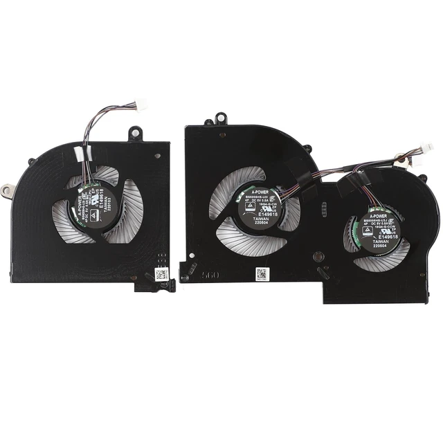 Alt view image 6 of 10 - New CPU+GPU Cooling Fan Replacement for MSI GS65 GS65VR Stealth P65 Creator WS65 MS-16Q4 MS-16Q5 Fan P/N: BS5005HS-U3I BS5005HS-U3J 16Q4-G-CW 16Q4-G-CCW 5V 0.5A