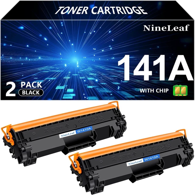 Alt view image 8 of 14 - NineLeaf W1410A with Chip Compatible Toner Cartridge Replacement for 141A Toner Cartridge to use for Laser Jet MFP M140w M139w M110w(2 Pack)