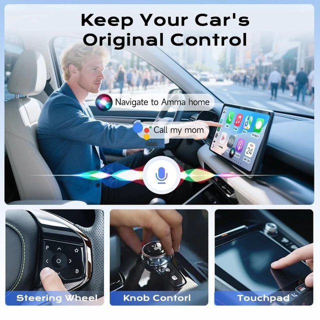 Alt view image 10 of 10 - Carlinkit Mini Ultra Wireless CarPlay & Android Auto Adapter - Plug & Play Dongle for iPhone & Android, Convert Wired to Wireless, USB-A/USB-C Fast Connection, Compatible with OEM Wired