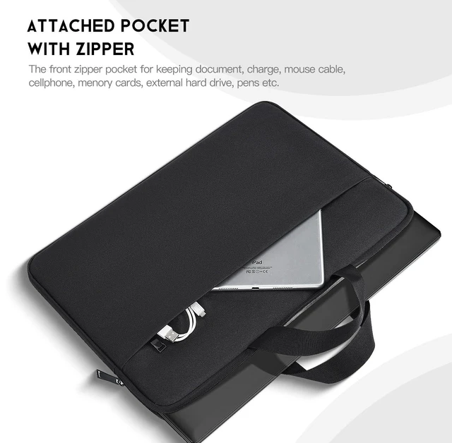 Alt view image 8 of 10 - Portable Monitor Sleeve 23.8 24 Inch, Padded Protective Shockproof Carrying Case Bag for Most 24 inch Portable Monitor(W/t Adjustable Stand) Display Cover with Handle Pocket