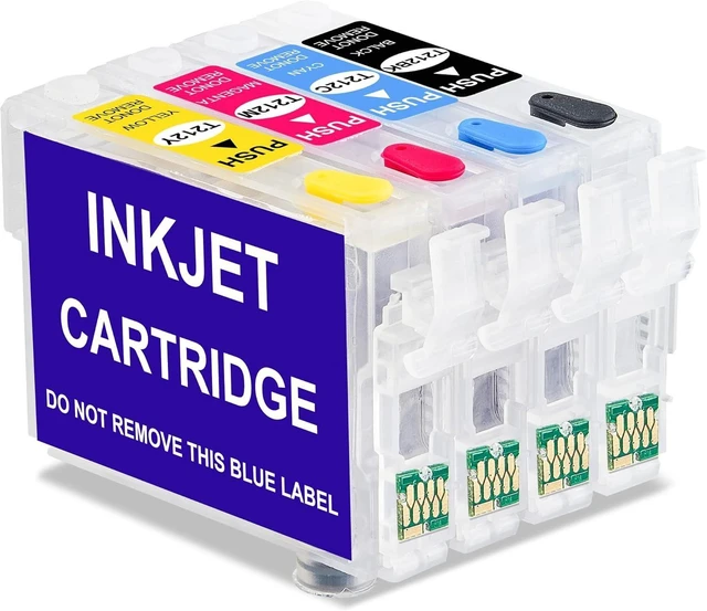 Alt view image 7 of 12 - KHY 212XL with Chip Replacement Refillable Ink Cartridges Sublimation Ink Cartridge with Chips & Ink for Empty Ink Cartridges for XP-4100 XP-4105 WF-2830 WF-2850 Printer