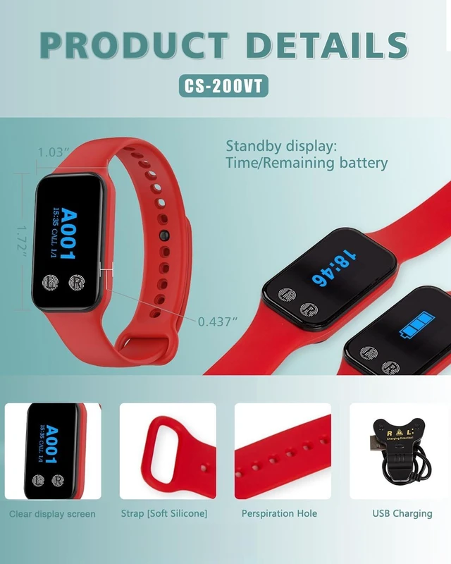 Alt view image 8 of 9 - WNKRUN Wireless Caregiver Pager Calling System Call Button Nurse Alert System with 1 Watch Pager and 2 2-Key Call Buttons (200VT-WRM2-2)