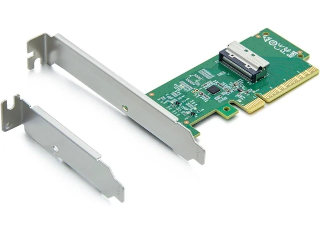 Alt view image 6 of 10 - H!Fiber 1 Port MCIO(74pin) 8i to PCIe X8 Adapter, Gen5 PCIe5.0
