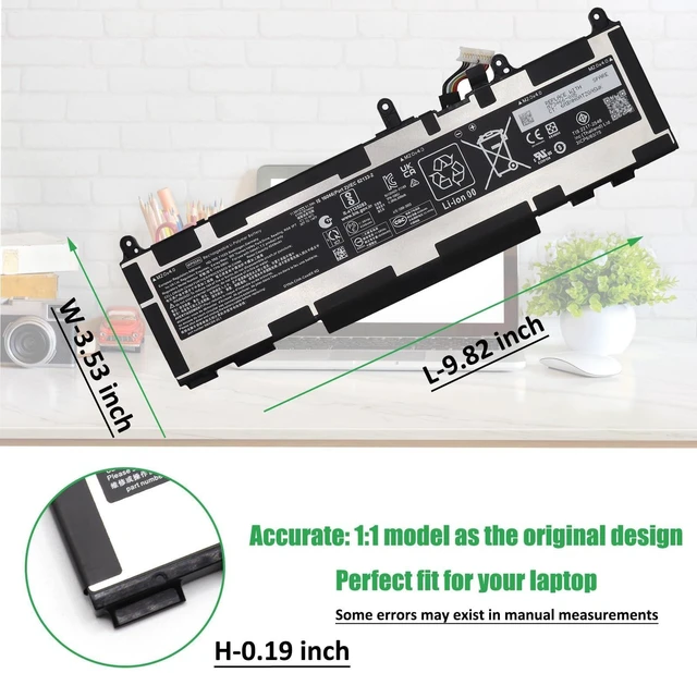 Alt view image 10 of 10 - RHKRKQN WP03XL Laptop Battery Replacement for HP EliteBook 830 835 840 845 860 865 G9 835 840 845 860 865 G10 EliteBook x360 1040 G9 G10 Series M73466-005 M64305-421 HSTNN-LB8W HSTNN-OB2J L78555-005