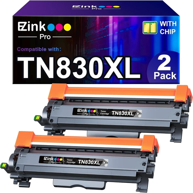 Alt view image 8 of 14 - E-Z Ink Pro TN830 TN830XL Compatible Toner Cartridge Replacement for Brother TN830 Toner Cartridge Compatible with Brother HL-L2460dw DCP-L2640DW HL-L2405W MFC-L2820DW HL-L2420DW Toner Printer (2Pack)