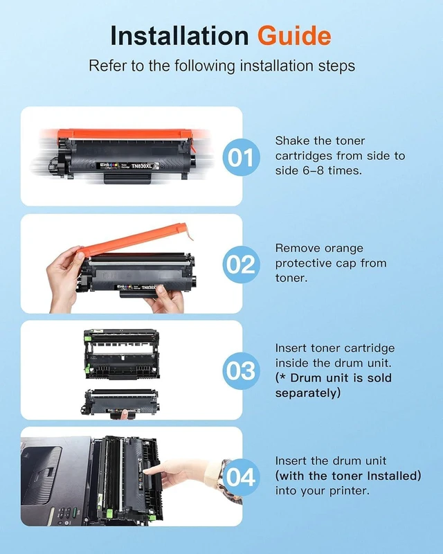 Alt view image 14 of 14 - E-Z Ink Pro TN830 TN830XL Compatible Toner Cartridge Replacement for Brother TN830 Toner Cartridge Compatible with Brother HL-L2460dw DCP-L2640DW HL-L2405W MFC-L2820DW HL-L2420DW Toner Printer (2Pack)