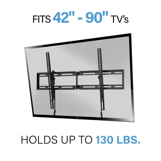 Alt view image 7 of 10 - SANUS Tilting TV Wall Mount for 4290 TVs up to 130 lbs Low Profile TV Mount with Smooth, Tool-Free Tilt to Reduce Glare Fits 16 & 24 Studs, Concrete & Block