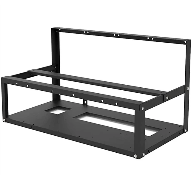 Alt view image 6 of 10 - 8GPU Mining Rig Frame, Steel Open Air Miner Mining Computer Frame Rig Case for Crypto Coin Currency Bitcoin ETH ETC ZEC Mining Accessories Tools - Frame Only, Fans & GPU is not Included