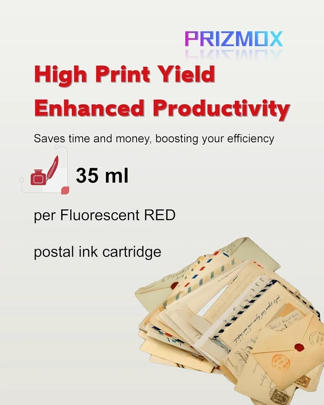 Alt view image 11 of 14 - 2-Pack SL-798-0 Red Ink Cartridge Replacement for Pitney Bowes 798-0 Fluorescent Red Ink Cartridge for Postage Meters for Sendpro C200, C300 and C400