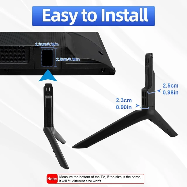 Alt view image 8 of 10 - TV Legs Replacement for Samsung - TV Stand Legs,for Samsung tv feet for 65'' TV UN65CU7000 UN65TU8000 UN65TU8200 and Other Models