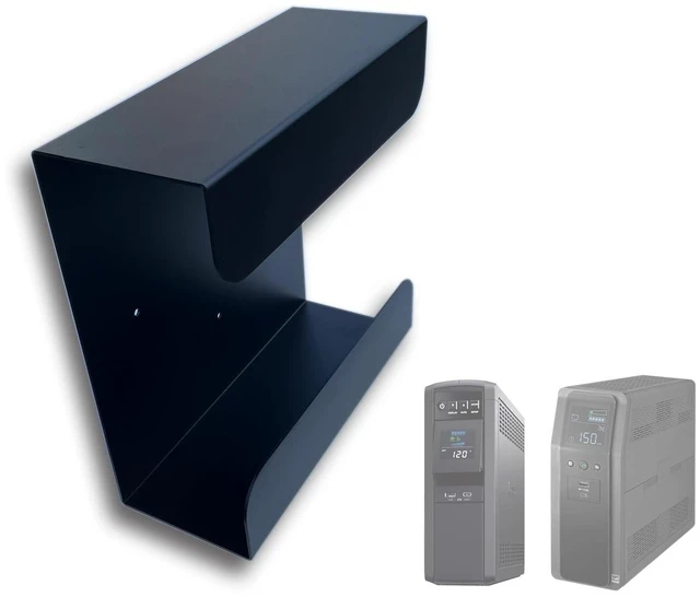 Alt view image 4 of 6 - UPS Wall Mount Bracket ^^ Single Mount Compatible with APC & CyberPower UPS Battery Backup ^^ Heavy Duty Mounting Kit for Home Office, Server Rack ^^ Easy Installation, Saves Floor Space (Model 143)