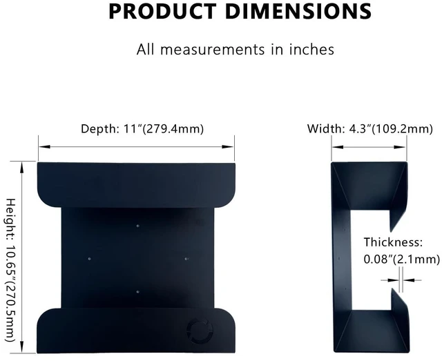 Alt view image 5 of 6 - UPS Wall Mount Bracket ^^ Single Mount Compatible with APC & CyberPower UPS Battery Backup ^^ Heavy Duty Mounting Kit for Home Office, Server Rack ^^ Easy Installation, Saves Floor Space (Model 143)