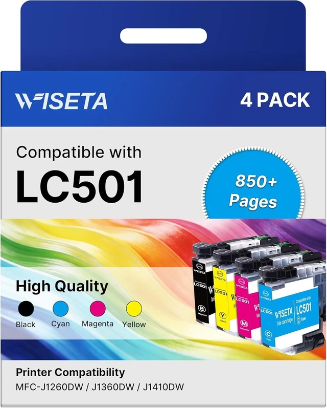 Alt view image 8 of 14 - LC501 Ink Cartridges Compatible for Brother LC501 Ink Cartridge LC501XL LC 501 Series Ink LC501 Ink Cartridge for Brother Printer with Brother MFC-J1360DW MFC-J1410DW MFC-J1260W Printe