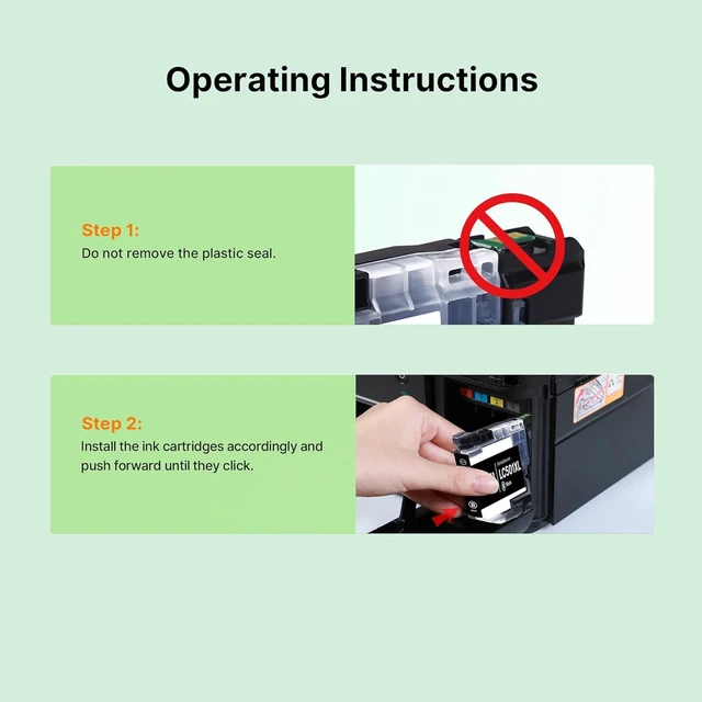Alt view image 12 of 14 - LC501 Ink Cartridges Compatible for Brother LC501 Ink Cartridge LC501XL LC 501 Series Ink LC501 Ink Cartridge for Brother Printer with Brother MFC-J1360DW MFC-J1410DW MFC-J1260W Printe