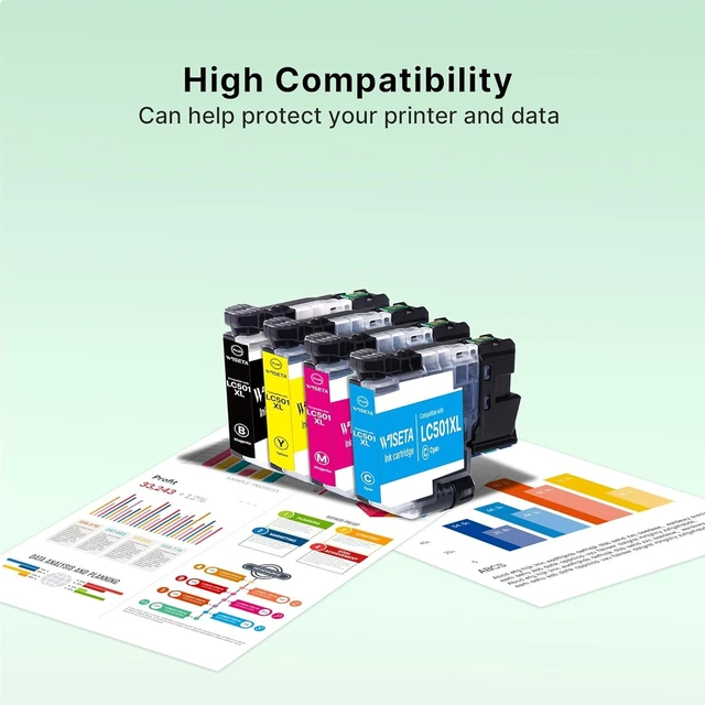 Alt view image 14 of 14 - LC501 Ink Cartridges Compatible for Brother LC501 Ink Cartridge LC501XL LC 501 Series Ink LC501 Ink Cartridge for Brother Printer with Brother MFC-J1360DW MFC-J1410DW MFC-J1260W Printe