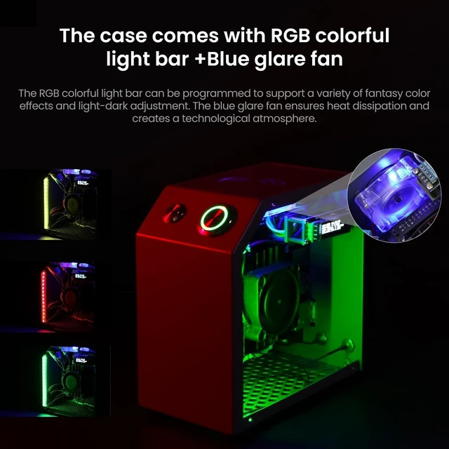 Alt view image 9 of 10 - Yahboom Jetson Case for Jetson Nano Orin Nano Orin NX Super Heat Metal Mini Protect Case with Cooling Fan Antenna RGB Light(OLED Needs Program Drive)