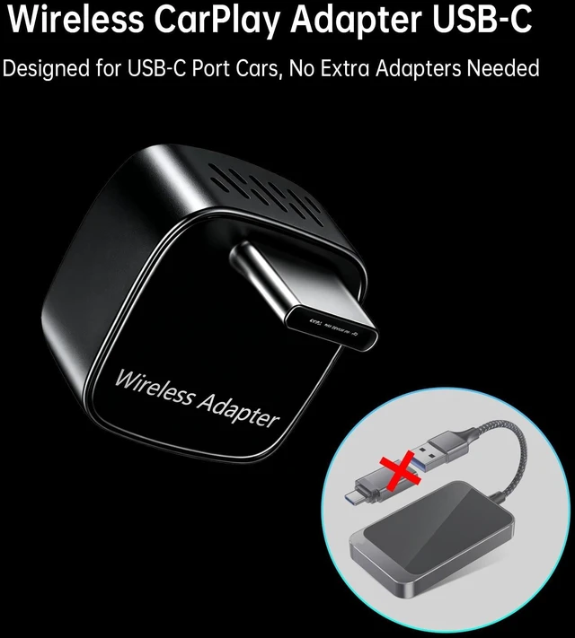 Alt view image 9 of 10 - ONINCE Wireless CarPlay Adapter USB C (2026 Upgrade), Convert Factory Wired CarPlay to Wireless, Plug & Play, 5s Auto Reconnect, for Cars with Factory Wired CarPlay