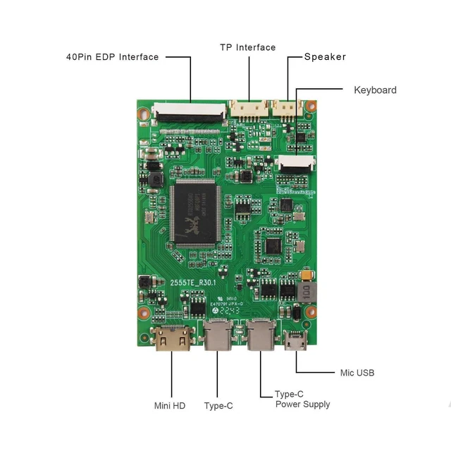 Alt view image 8 of 10 - VSDISPLAY 9.7 Inch IPS LCD Screen 2048x1536 9.7'' LP097QX1/LTL097QL01/HQ097QX1 with USB-C LCD Controller Board VS-RTD2556HC-V2