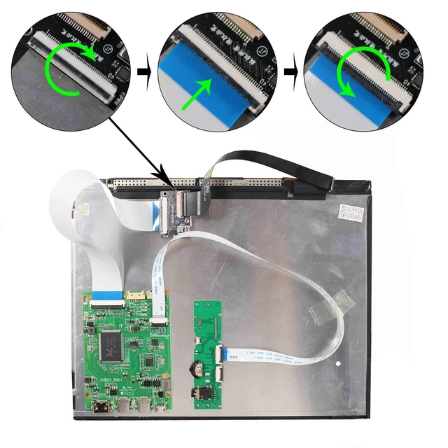 Alt view image 9 of 10 - VSDISPLAY 9.7 Inch IPS LCD Screen 2048x1536 9.7'' LP097QX1/LTL097QL01/HQ097QX1 with USB-C LCD Controller Board VS-RTD2556HC-V2