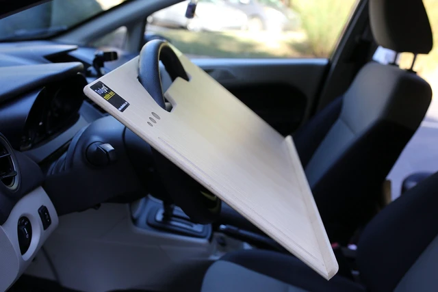 Alt view image 9 of 10 - Wheeldesk Contractor Size (23 1/2" x 16 1/2") Pickup & Car Desk - Mobile Office -Steering Wheel Laptop Table - Automobile Desk - Multipurpose Workstation For Vehicles - Car Writing Table/ Eating Tray