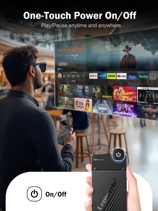 Alt view image 10 of 10 - Lemorele HDMI to USB-C Adapter with 5000mAh Battery, 4K@60Hz Converter for Fire TV Stick, Compatible with AR Glasses (Xreal Air/Rokid) and USB-C Monitors