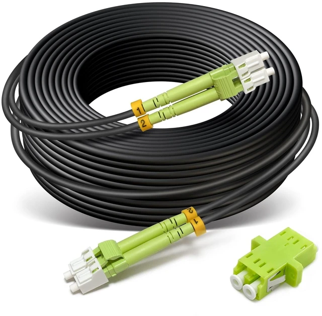 Alt view image 6 of 10 - YUTIANHOME 50ft/15m OD-5mm Industrial TPU OM5 Fiber LC to LC Outdoor Armored Fiber Patch Cable, 40Gb 100Gb Duplex Multimode Wideband Fiber Optic Cable, 50/125, Direct Bury MMF LC-LC