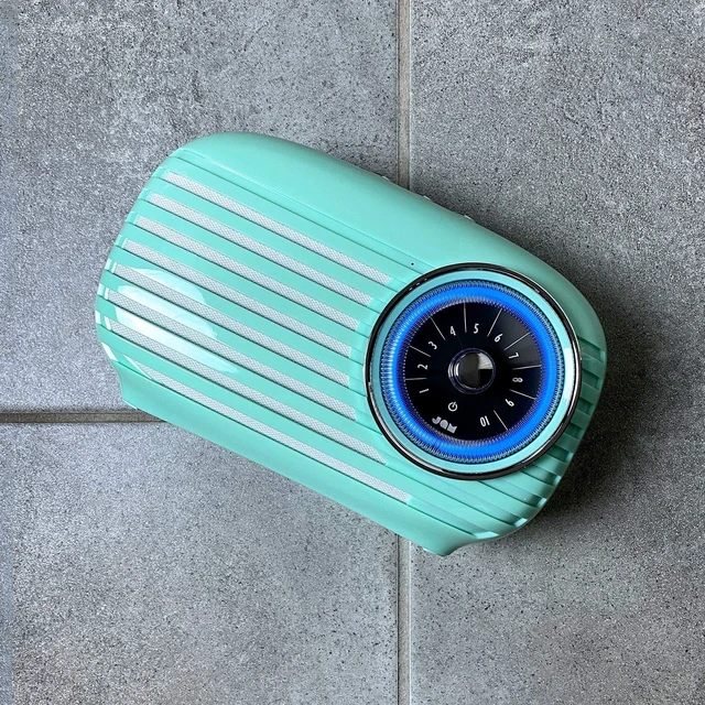 Alt view image 9 of 10 - JAM Retro Classic Vintage Blutooth Speaker, 16 Hours Play Time, Aux-in Port, USB Charging, Blue