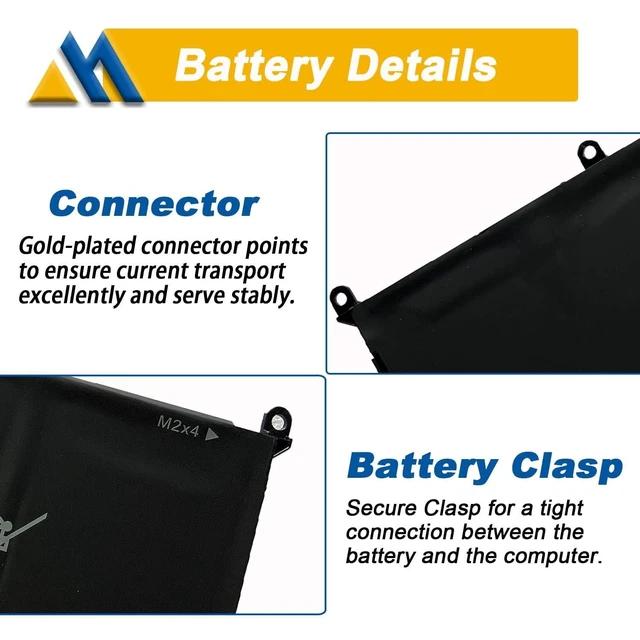 Alt view image 9 of 10 - Mobik 86Wh 69KF2 6-Cell Battery Replacement for Dell XPS 15 9500 9510 9520 G15 5510 5511 5515 5520 5521 Precision G5 G7 G16 M15 R3 R4 R5 R6 R7 M17 R3 R4 Inspiron 7510 7610 7620 P87F P91F 8FCTC 11.4V