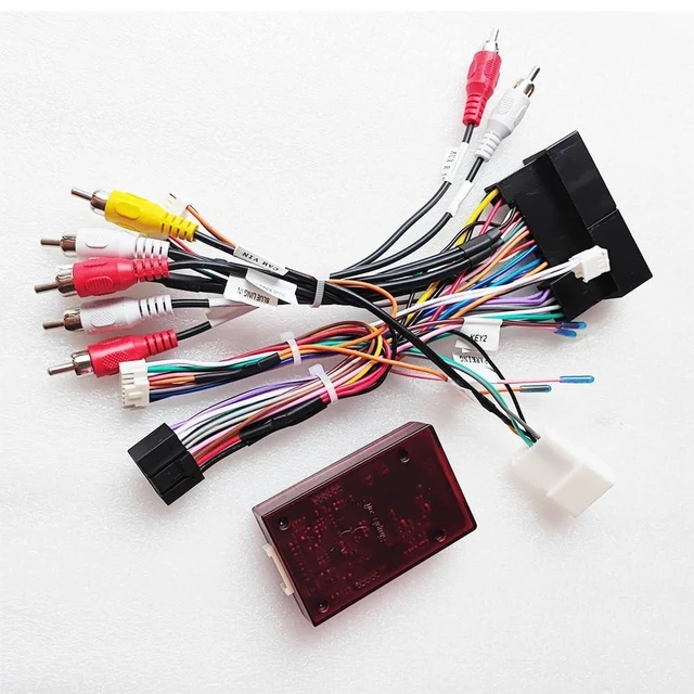 Alt view image 6 of 10 - Fit for Hyundai Sonata/IX35/IX45/Tucson Kia K3 16pin Car Radio Stereo Power Retrofit Wiring Harness Cable Adapter w/Can Bus Decoder