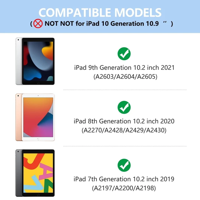 Alt view image 7 of 10 - aMZCaSE Keyboard Case for iPad 9th Generation(10.2",2021),Colorful Backlight,360 Slim Cover, Keyboard Case with,Smart Sleep/Wake,Pencil Holder,for iPad 8th Gen 2020,7th Gen 2019 (Iceland Blue)