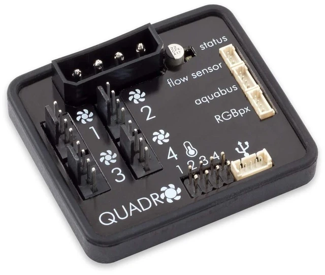 Alt view image 6 of 10 - Aqua Computer Compatible Quadro Luftersteuerung Pour PWM-Lufter