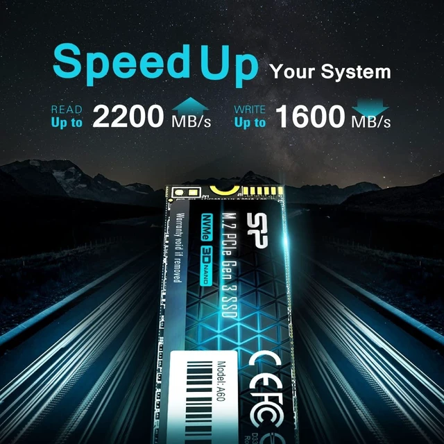 Alt view image 7 of 10 - Silicon Power 256GB NVMe M.2 PCIe Gen3x4 2280 SSD (SP256GBP34A60M28)