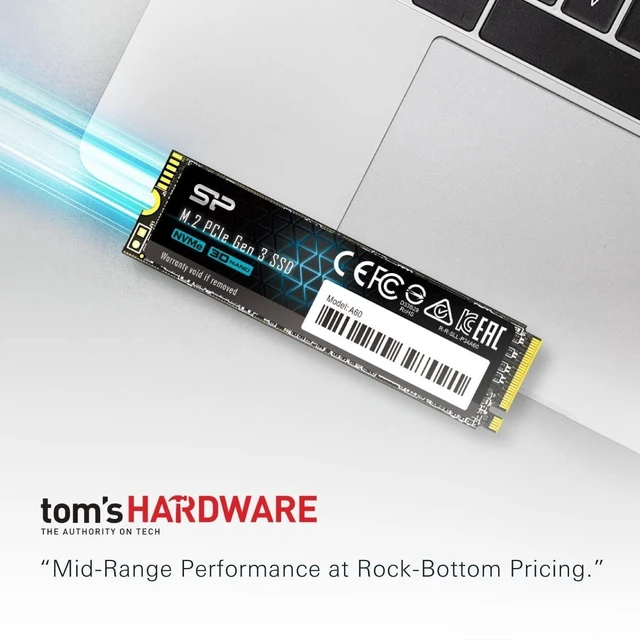 Alt view image 10 of 10 - Silicon Power 256GB NVMe M.2 PCIe Gen3x4 2280 SSD (SP256GBP34A60M28)