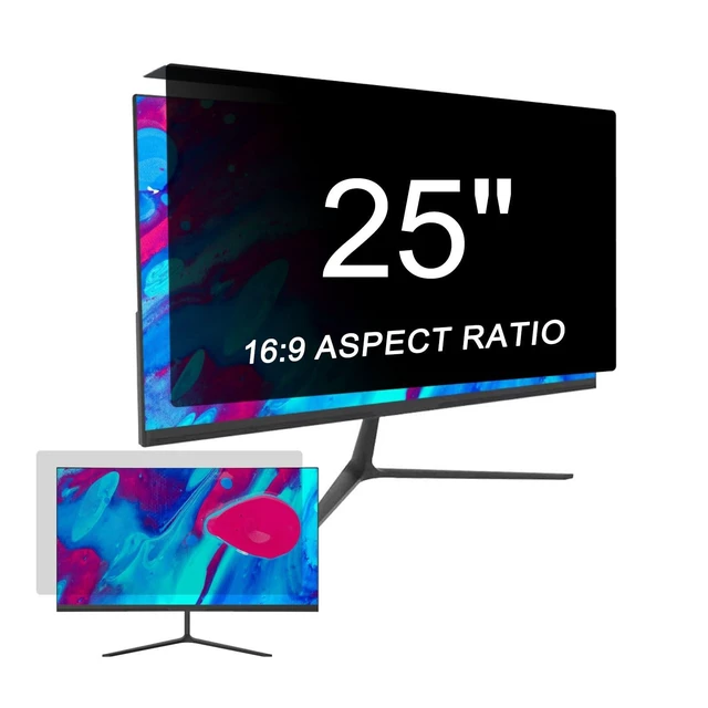 Alt view image 6 of 10 - LYLSMGS Hanging Computer Privacy Screen Filter 25 inch (22.44X13.38 in) 16:9 Aspect Ratio, Anti Glare & Blue Light Monitor Screen Protector Panel, Suitable for Various Brand Monitor