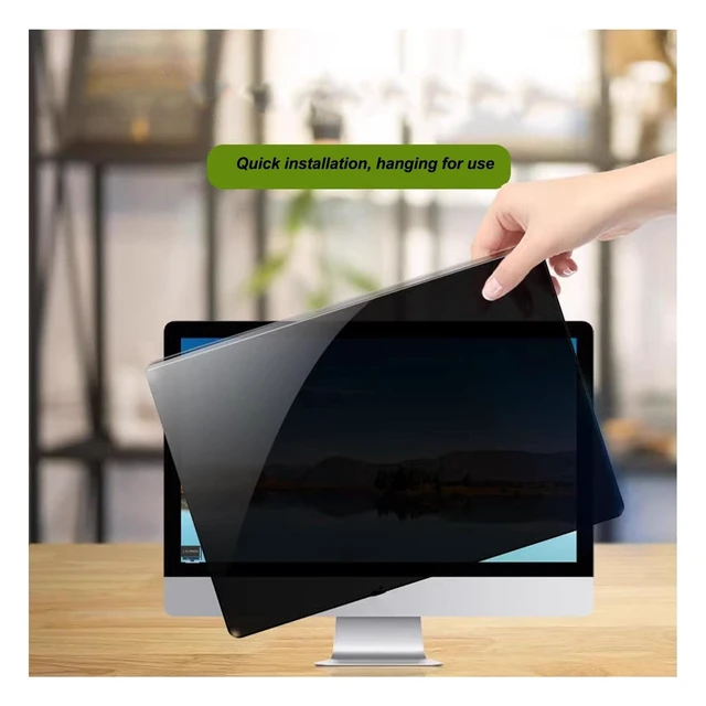Alt view image 9 of 10 - LYLSMGS Hanging Computer Privacy Screen Filter 25 inch (22.44X13.38 in) 16:9 Aspect Ratio, Anti Glare & Blue Light Monitor Screen Protector Panel, Suitable for Various Brand Monitor