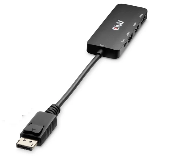 Alt view image 6 of 10 - Club 3D DisplayPort to HDMI Adapter, Triple Monitor 8K@60Hz MST Hub Splitter, DP 2.1 to 3 HDMI Multi-Stream Display Extender for Video Wall, Gaming, HDR HDCP 2.3 Compatible CSV-7330