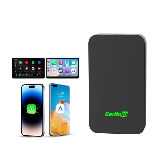 Alt view image 6 of 10 - CarlinKit 5.0 Wireless Android Auto & Apple CarPlay Adapter - Fast & Stable USB Dongle for Factory Wired CarPlay Cars - Plug&Play, Easy Setup