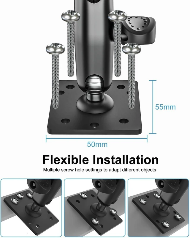 Alt view image 9 of 10 - woleyi Anti Theft Heavy Duty Drill Base Tablet Holder Car Mount Dashboard for Truck/Vehicle with Security Lock and Key, Compatible with iPad Pro/Air/Mini, Galaxy Tabs, More 7-11" Tablets