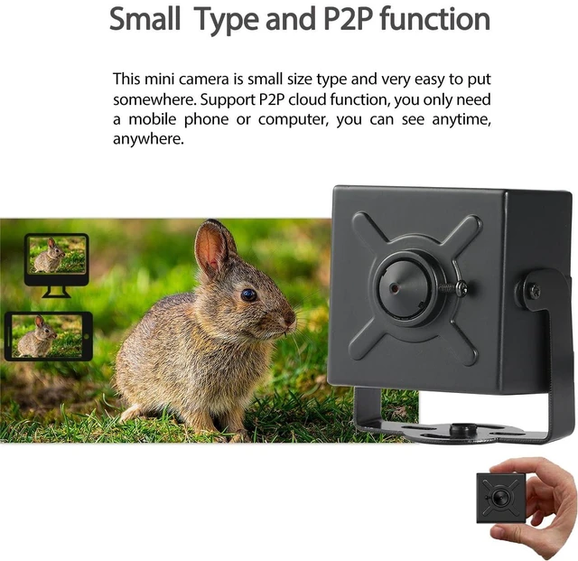 Alt view image 9 of 10 - REVODATA 4K 8MP POE Mini IP Security Camera,3.7mm Pinhole Lens 75 Viewing P2P Remote View CCTV Small POE Indoor IP Camera, H.265 Motion Detection (I706-2-P-HS82)