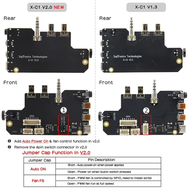 Alt view image 7 of 10 - Geekworm NASPi V2.0 2.5 inch SATA HDD/SSD NAS Storage Kit with Safe Shutdown & Auto Power On Function for Raspberry Pi 4 Model B(Not Include Raspberry Pi 4)